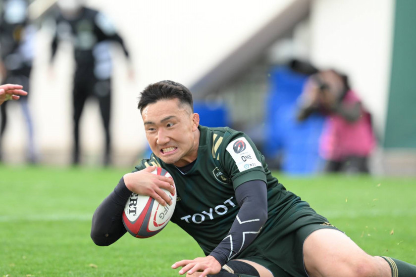 後半44分、WTB山口修平がトライを奪い1点差に